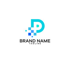 Obraz premium P tech logo