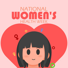 Vector graphic of National Women's Health Week ideal for National Women's Health Week celebration.