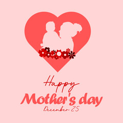 Vector graphic of Mother’s Day ideal for Mother’s Day celebration.