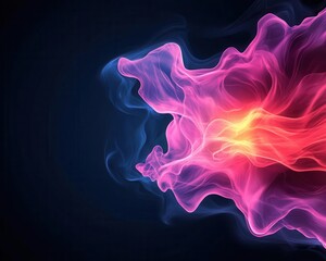 Fusion plasma beam contained by magnetic field, dynamic and vibrant, futuristic scientific illustration