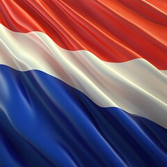 3D flag waving on a white background