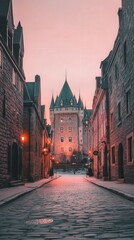 Fototapeta premium Quaint City Alley at Sunrise