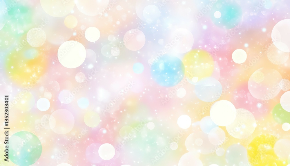 Poster a soft colorful abstract background depicting glowing bokeh effect