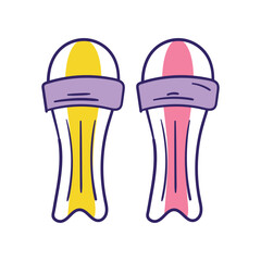 Pads  color doodle icon with white background vector stock illustration