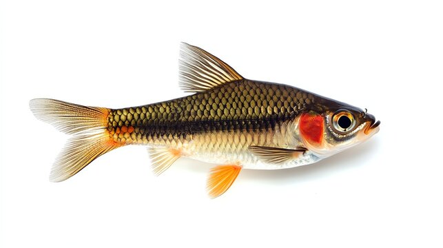 Hampala barb on White background
