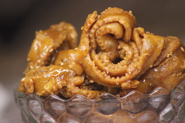 Moroccan Sweet Pastry Chebakia or Shebakia
