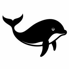 Clean Whale Vector Silhouette