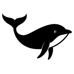 Clean Whale Vector Silhouette