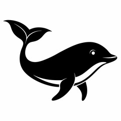 Clean Whale Vector Silhouette