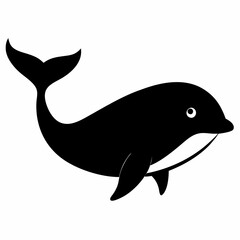 Clean Whale Vector Silhouette