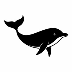 Clean Whale Vector Silhouette