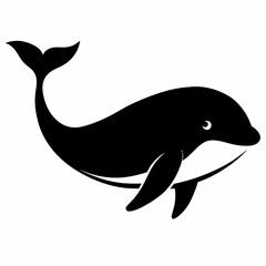 Clean Whale Vector Silhouette