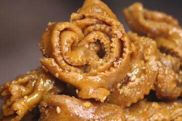 Moroccan Sweet Pastry Chebakia or Shebakia