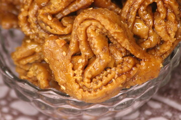 Moroccan Sweet Pastry Chebakia or Shebakia
