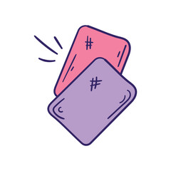 Rules  color doodle icon with white background vector stock illustration