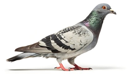 Fototapeta premium High-Resolution Pigeon Image with Detailed Feathers and Iridescent Neck