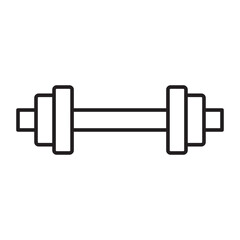 Dumbbell Vector Line Icon Design