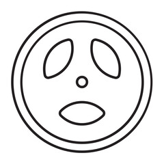 Weight Plate Vector Line Icon Design