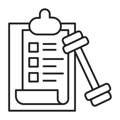 Workout Plan Vector Line Icon Design