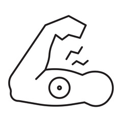 Muscle Recovery Vector Line Icon Design