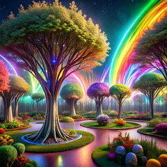 rainbow over the sea