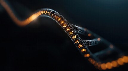 Naklejka premium Closeup of microbiome bacteria being genetically edited, glowing cells and advanced tech in futuristic research lab