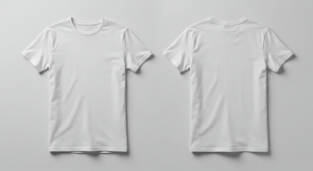 Flat Lay T-Shirt Mockup. A high-quality T-shirt mockup displayed in a flat lay style, with realistic fabric texture and customizable print area.