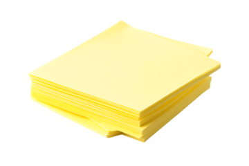 Yellow Sticky Notes Stack - Transparent Background 