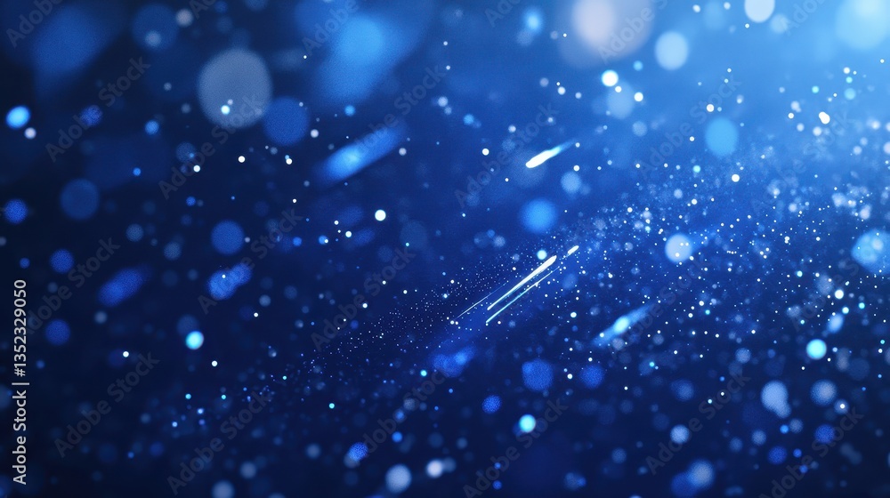 Canvas Prints abstract blue background featuring sparkling particles and light streaks