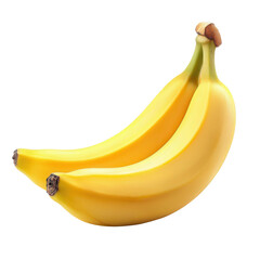 Yellow Banana Isolated On Transparent background