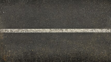 Fototapeta premium White line on asphalt road surface captures minimalist urban concept