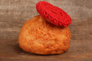 classic french cake shu in a beret