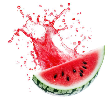 watermalon juice splash isolated on a white background 