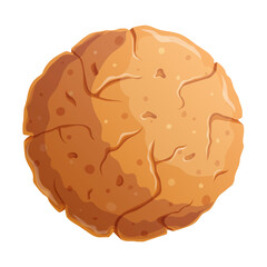 Delicious oatmeal cookies close-up. The concept of confectionery, cakes, pastries, cooking, confectionery. Isolated vector illustration for the design of menus, posters, banners, covers