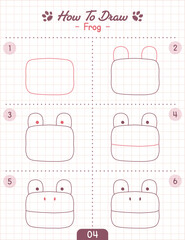 How to Draw Doodle Animal, Cartoon Character Step by Step Drawing Tutorial.