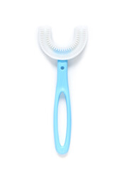 Children's toothbrush on white background