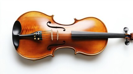 Fototapeta premium Elegant Violin on a Minimalist Background