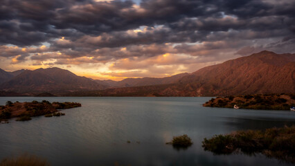 Sun sets in Los Andes