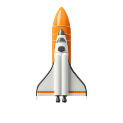 Orange Space Shuttle Ready for Launch Space Travel Exploration Adventure Rocket