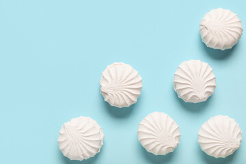 Sweet zephyr on blue background