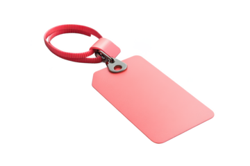 3D Festival Stage Pass with Lanyard Isolated on White Transparent Background