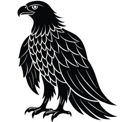Eagle heads heads black and white vector, Head of an eagle in the form of the stylized tattoo. Eagle Mascot Vector Illustration