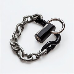 Generic Bike Lock Overview Background. Black Padlock