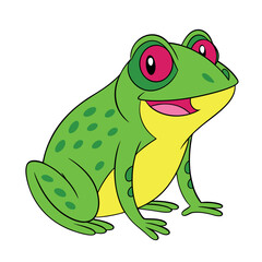 Fototapeta premium Green frog cartoon