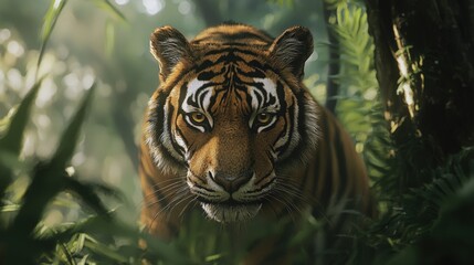 Fototapeta premium a tiger in the jungle 