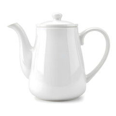 Fototapeta premium White Porcelain Teapot on White Background