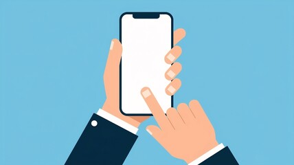 Smartphone Mockup with Blank Screen illustration vector