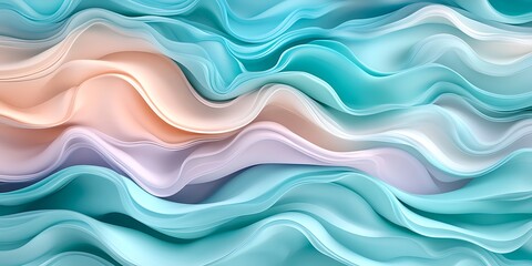 Fototapeta premium Pastel Wave Abstract Background.