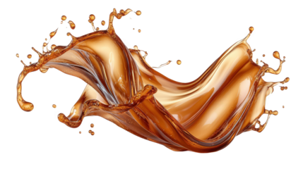 Dynamic Coffee Splash Art Design