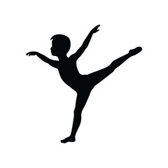 the boy is gymnastics silhouette art